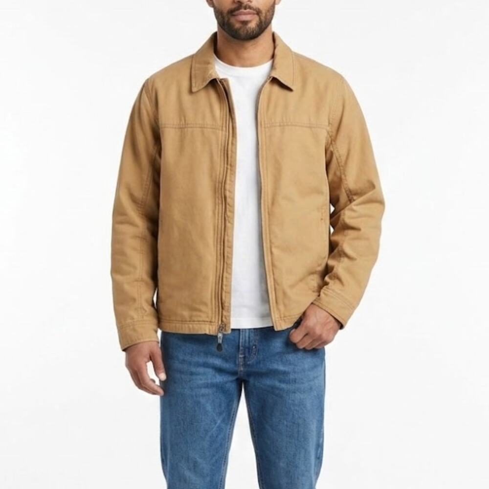 Vintage L.L Bean Tan Khaki Utility Jacket Barn Jacket Men's Large Gorpcore